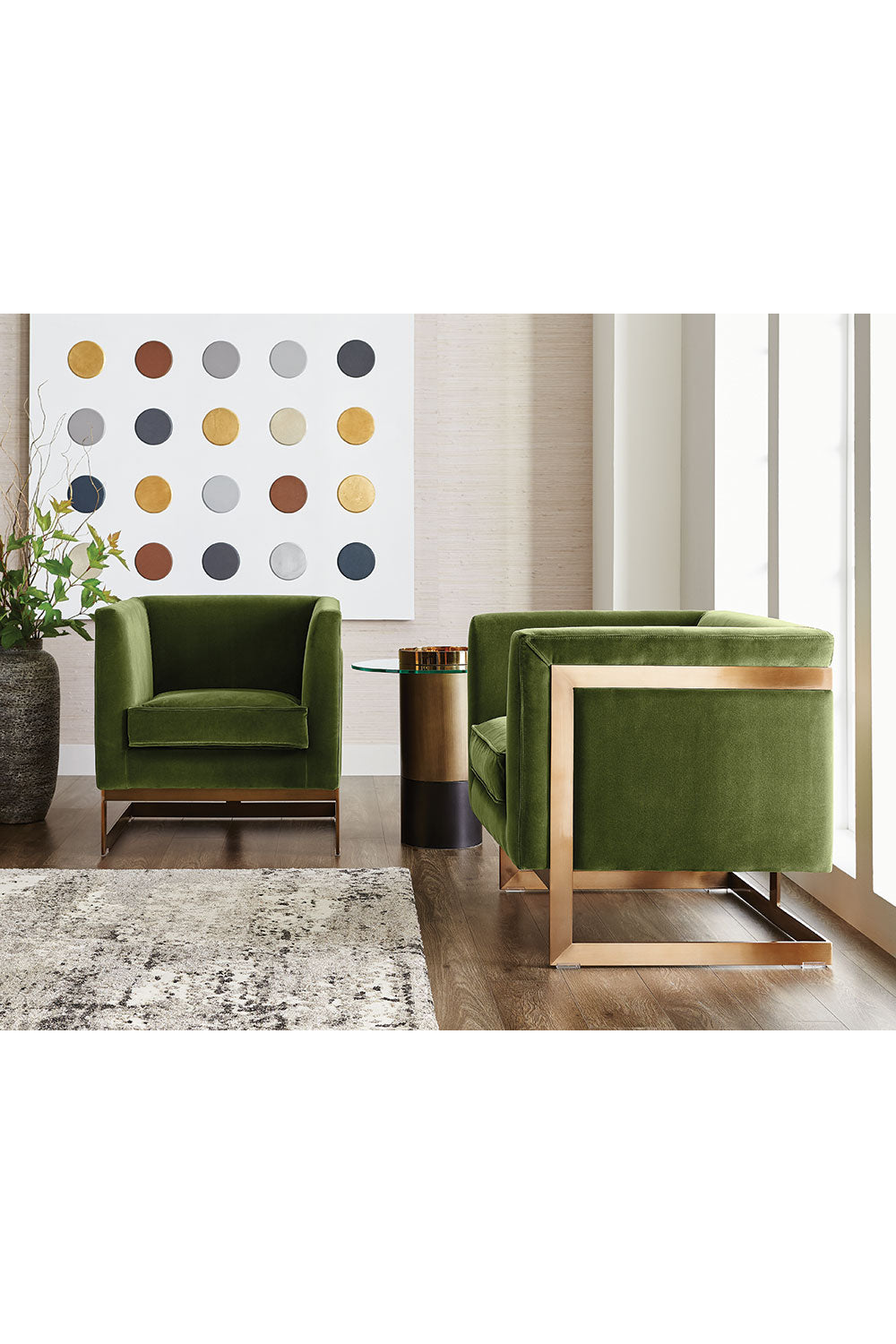 Modern European furniture - Gold Tray Top End Table - www.oroa.com | Oroa.com