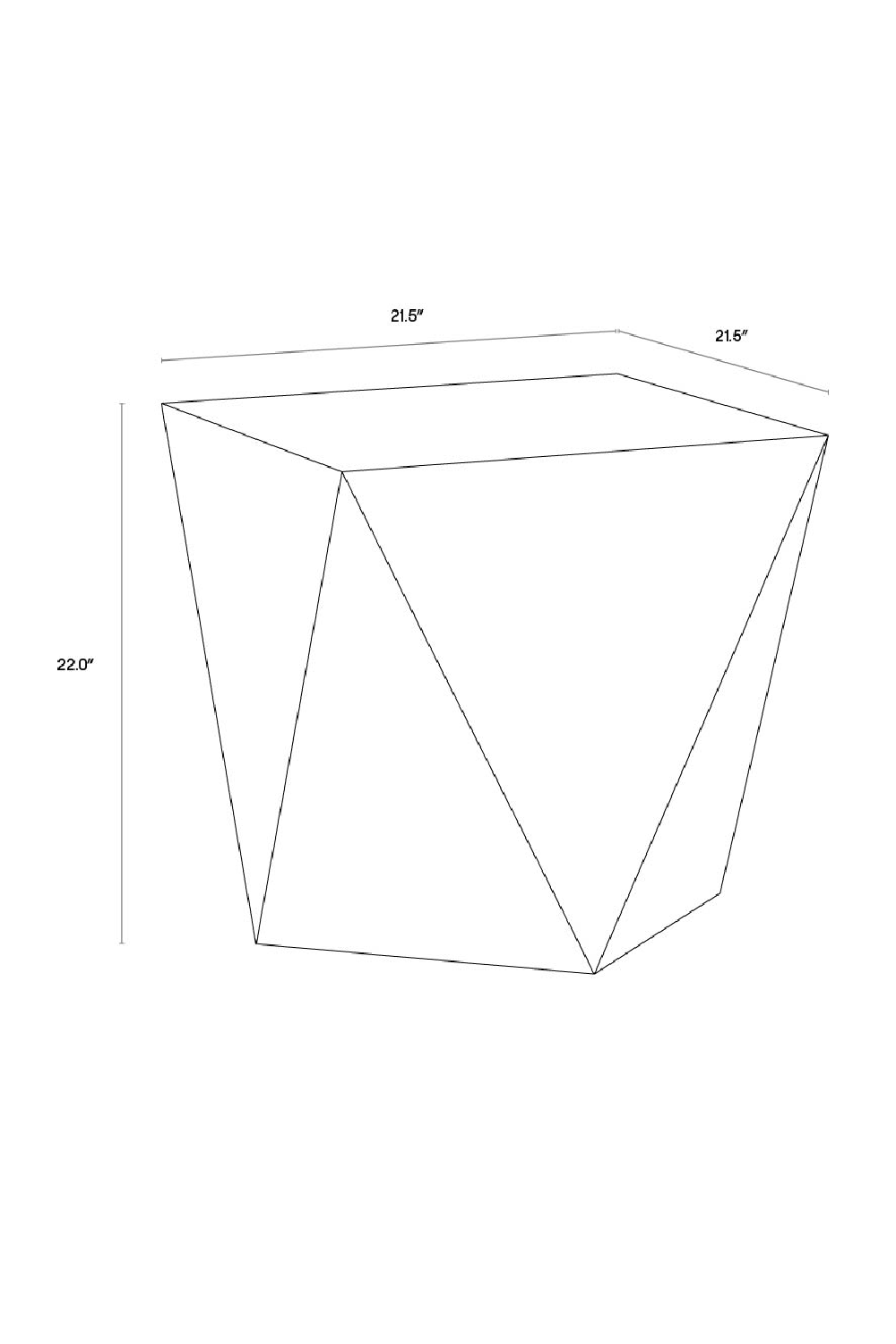 Modern European furniture - Geometrical Walnut End Table - www.oroa.com | Oroa.com