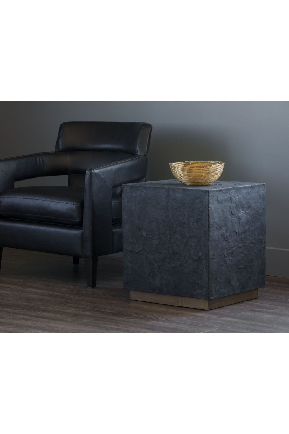 Modern European furniture - Textured Concrete End Table - www.oroa.com | Oroa.com