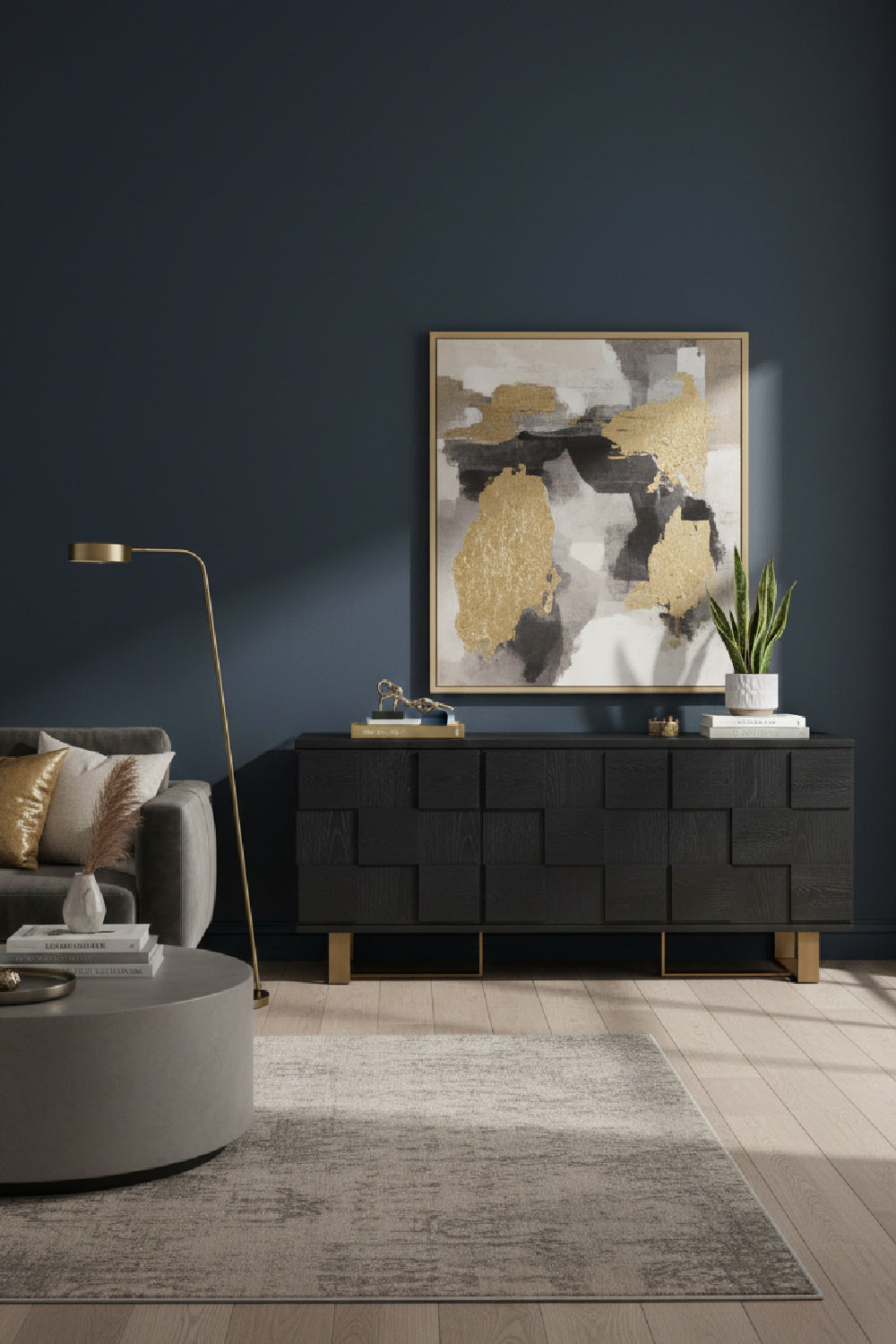 Modern European furniture - Checkered Smoked Acacia Sideboard - www.oroa.com | Oroa.com