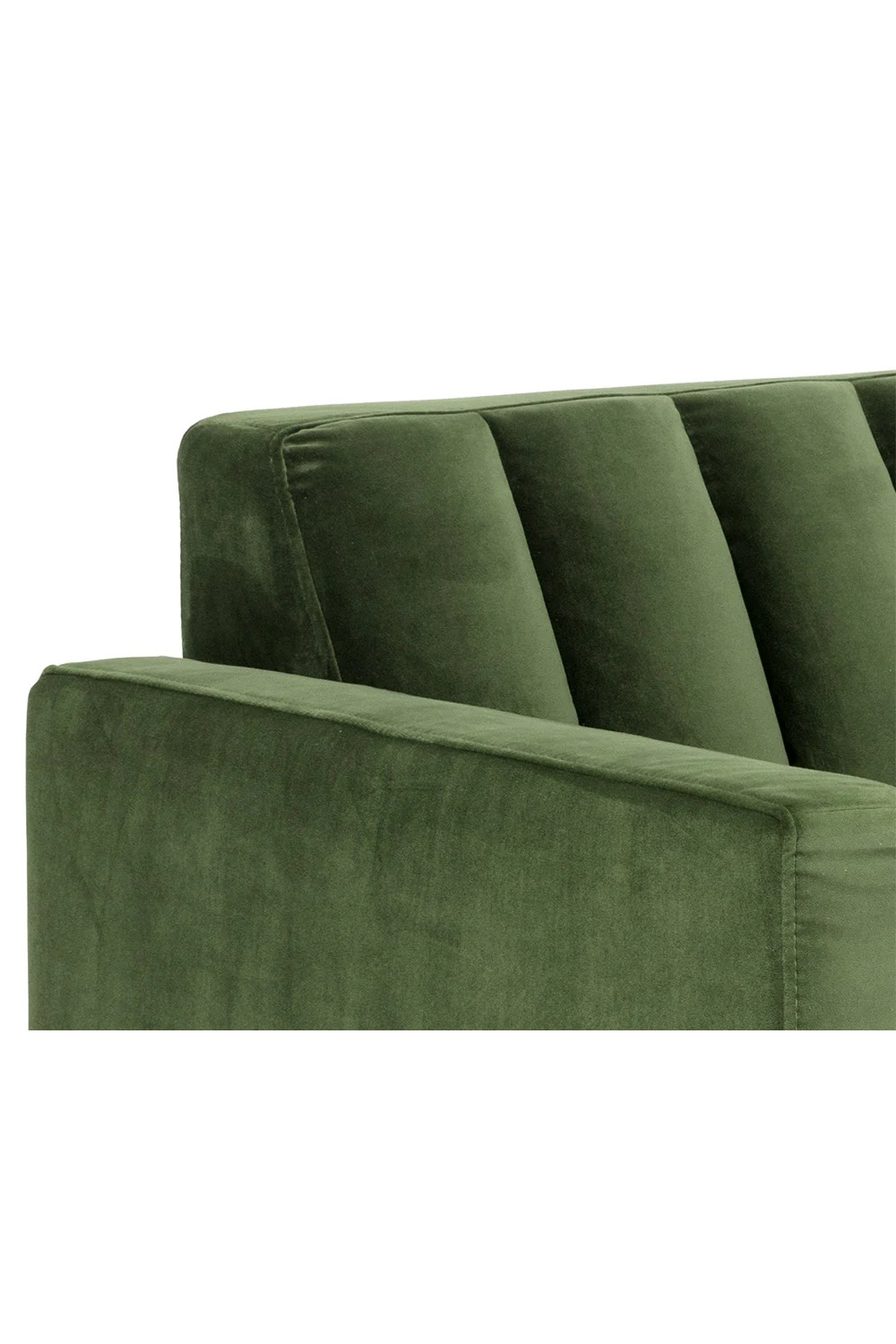 Modern European furniture - Channeled Green Velvet Sofa - www.oroa.com | Oroa.com