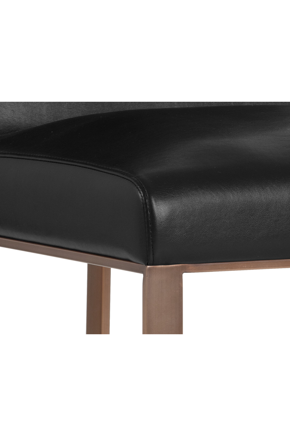Modern European furniture - Black Leather Cantilevered Dining Chair - www.oroa.com