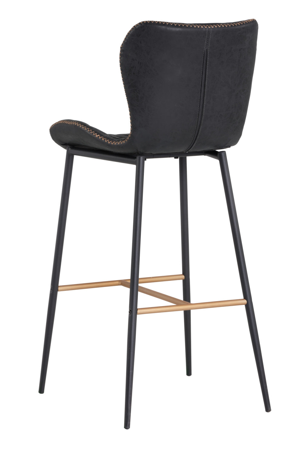 Modern European furniture - Diamond-Stitched Leather Look Bar Stools (2) - www.oroa.com | Oroa.com