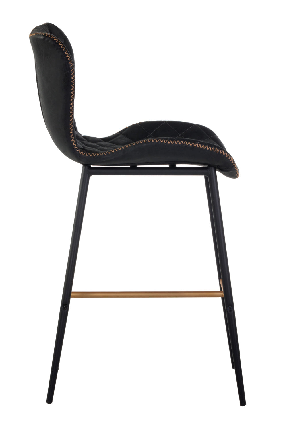 Modern European furniture - Leather-Look Diamond-Stitched Counter Stools (2) - www.oroa.com | Oroa.com