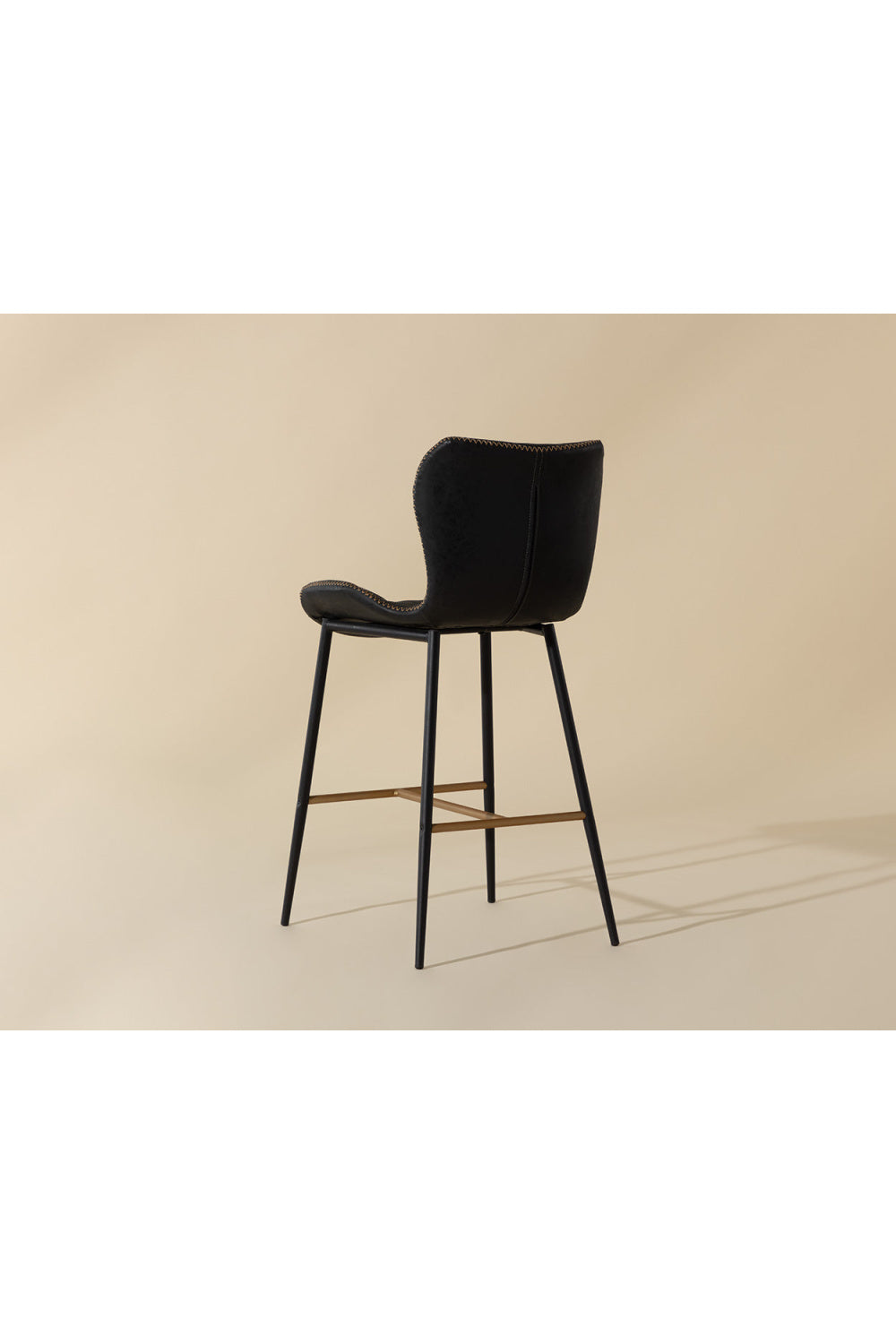 Modern European furniture - Leather-Look Diamond-Stitched Counter Stools (2) - www.oroa.com | Oroa.com
