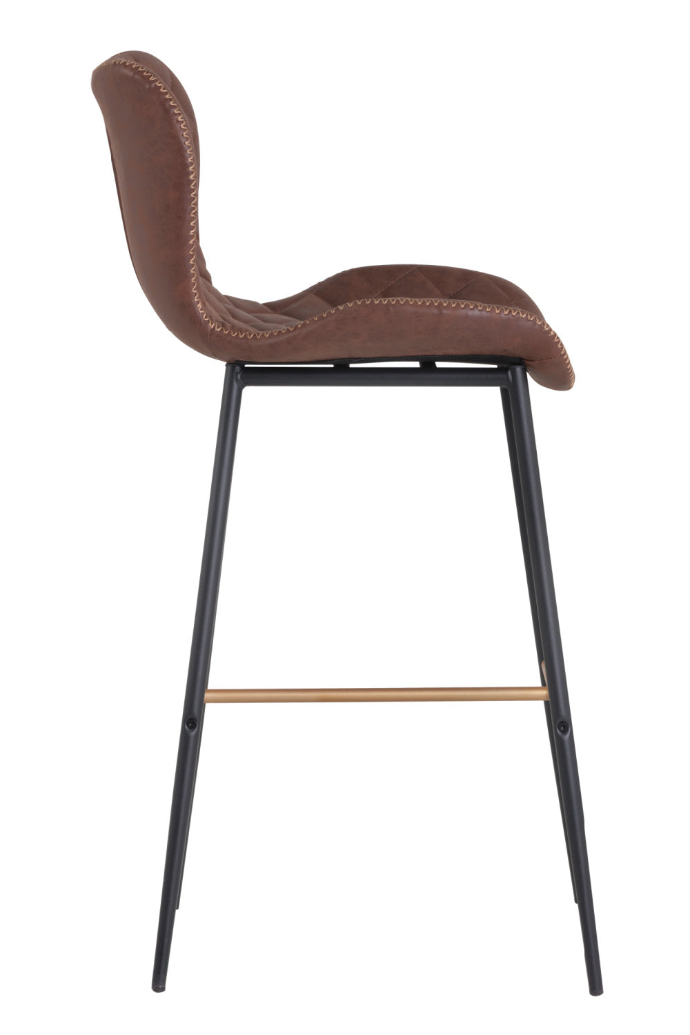 Modern European furniture - Diamond-Stitched Leather Look Bar Stools (2) - www.oroa.com | Oroa.com