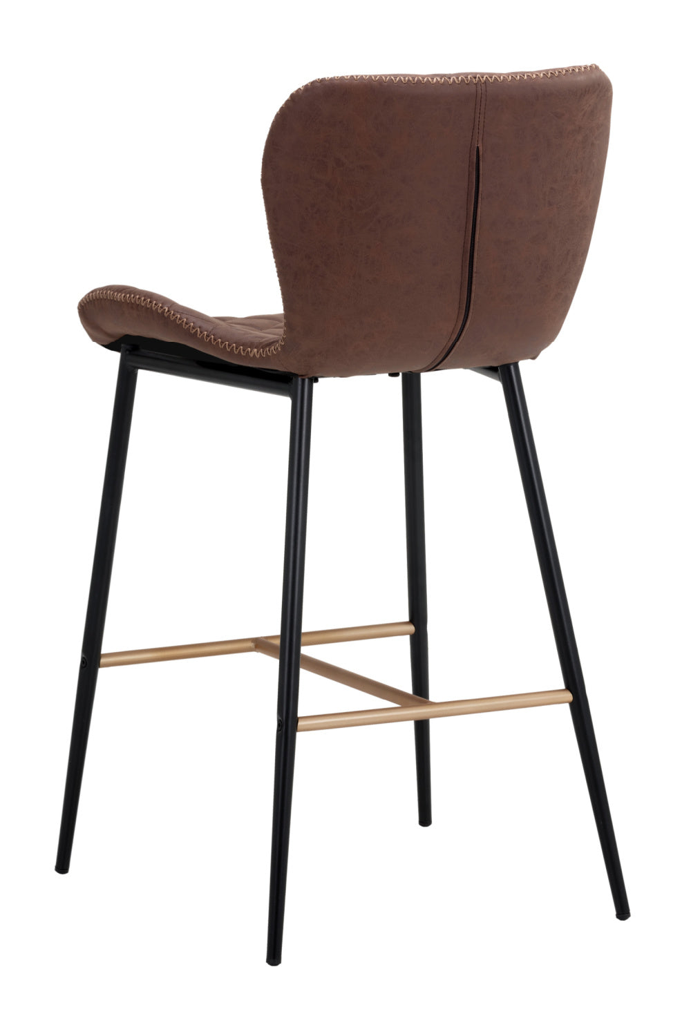 Modern European furniture - Leather-Look Diamond-Stitched Counter Stools (2) - www.oroa.com | Oroa.com