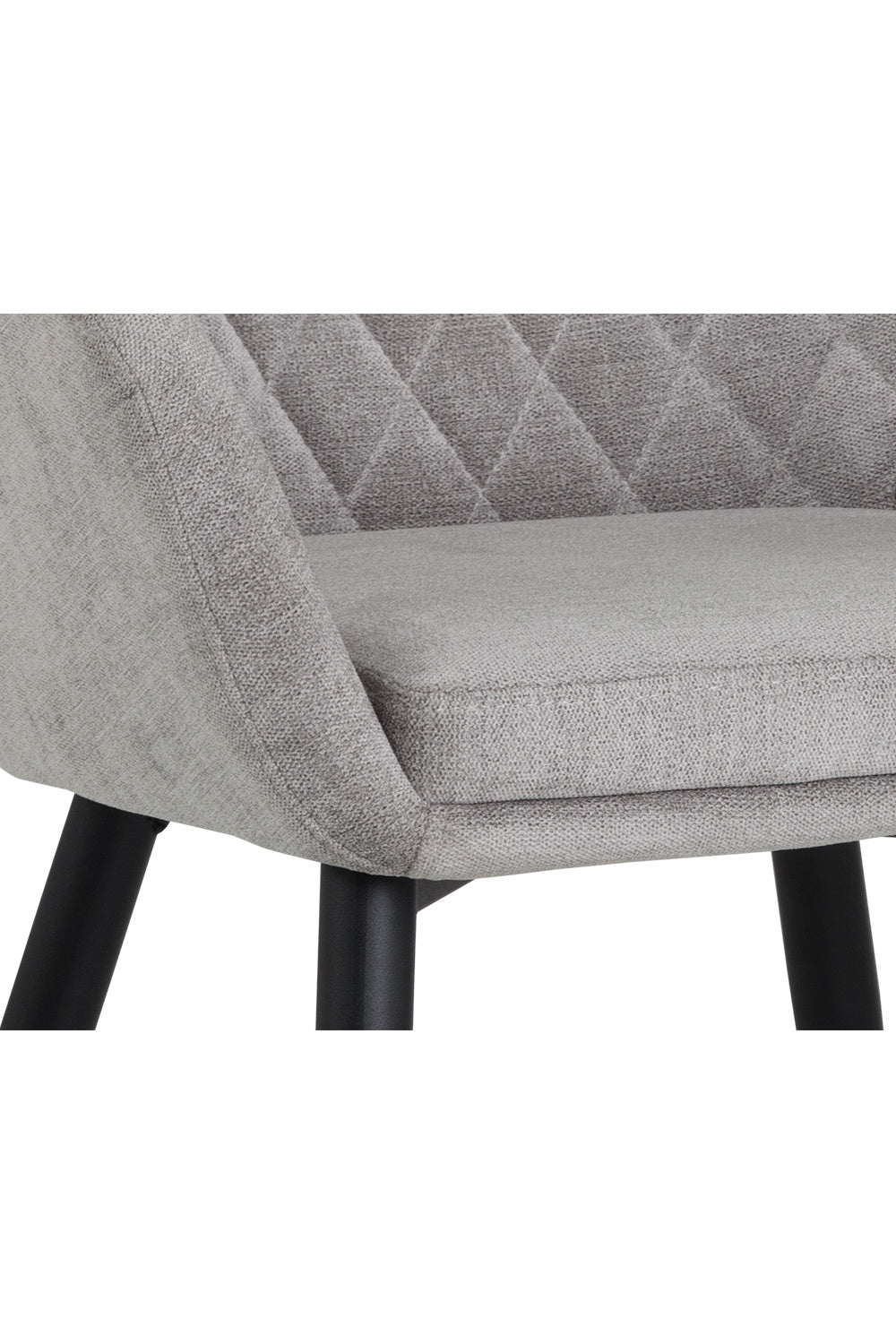 Modern European furniture - Gray Diamond-Tufted Dining Armchair - www.oroa.com | Oroa.com