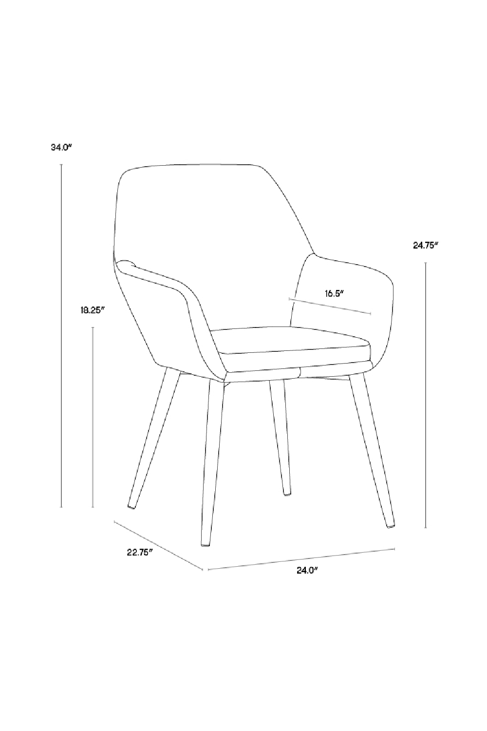 Modern European furniture - Gray Diamond-Tufted Dining Armchair - www.oroa.com | Oroa.com