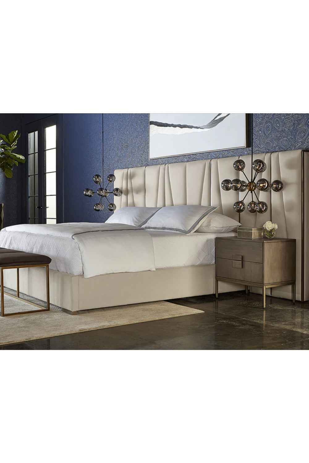 Modern European furniture - Acacia Wood 2-Drawer Nightstand - www.oroa.com