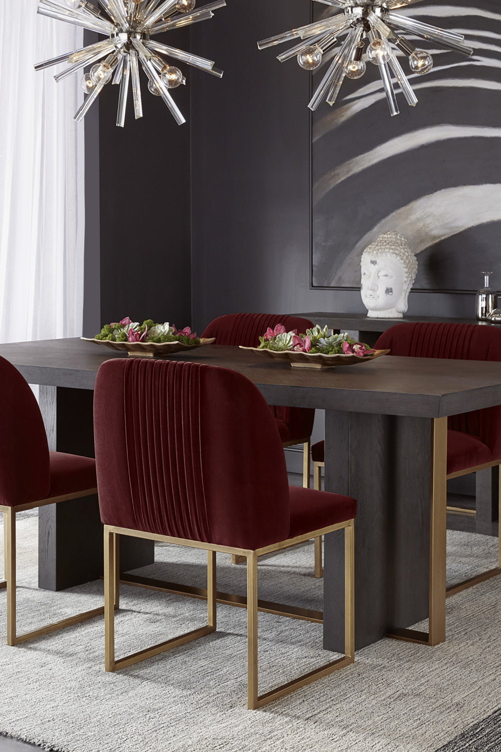 Modern European furniture - Ruched Back Dining Chairs (2) - www.oroa.com | Oroa.com