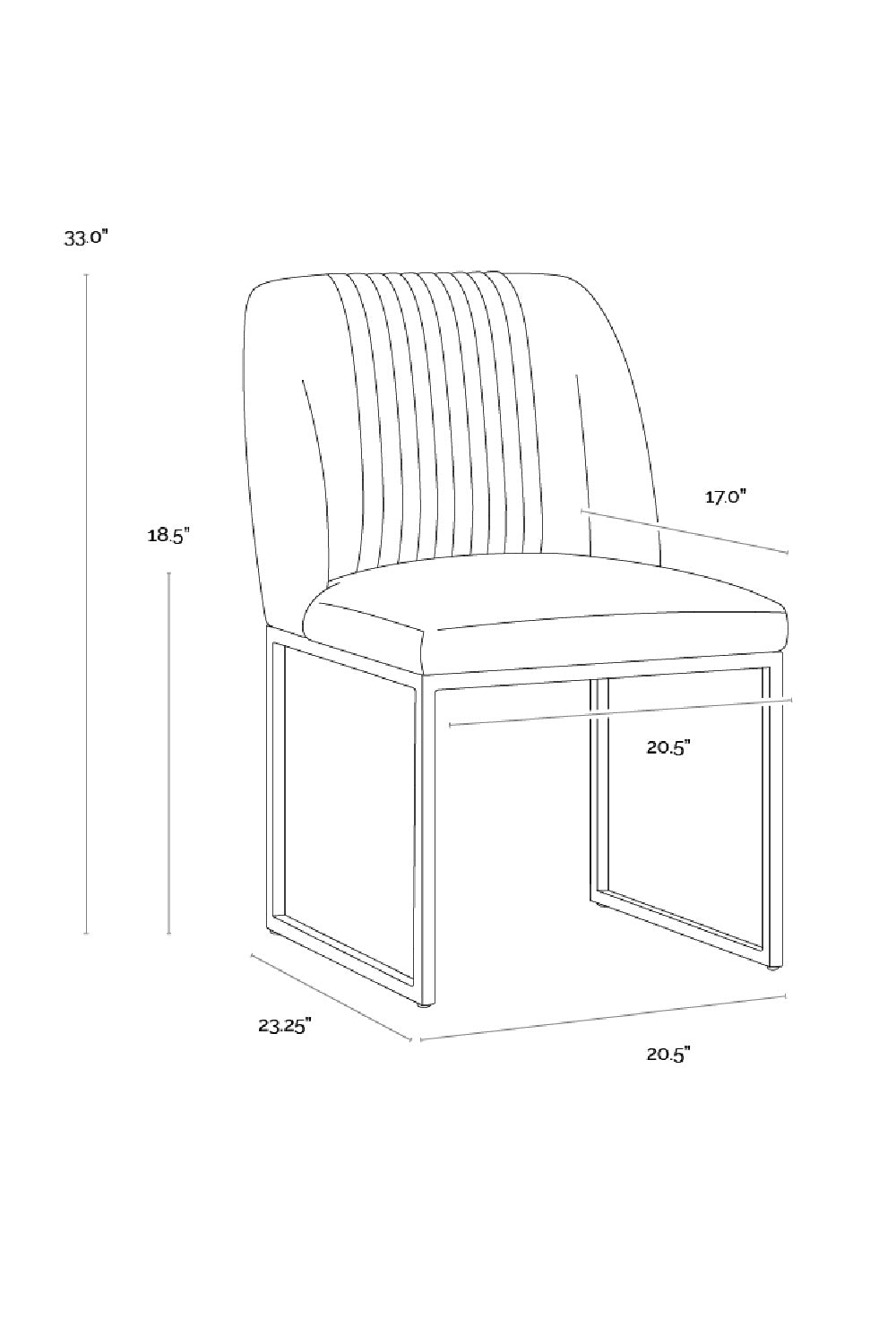 Modern European furniture - Ruched Back Dining Chairs (2) - www.oroa.com | Oroa.com