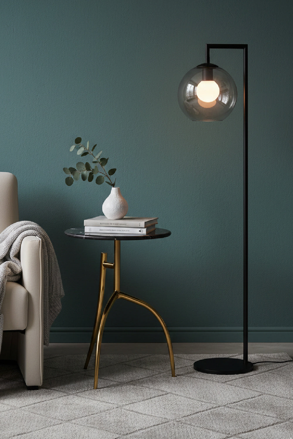 Modern European furniture - Black Marble End Table - www.oroa.com | Oroa.com