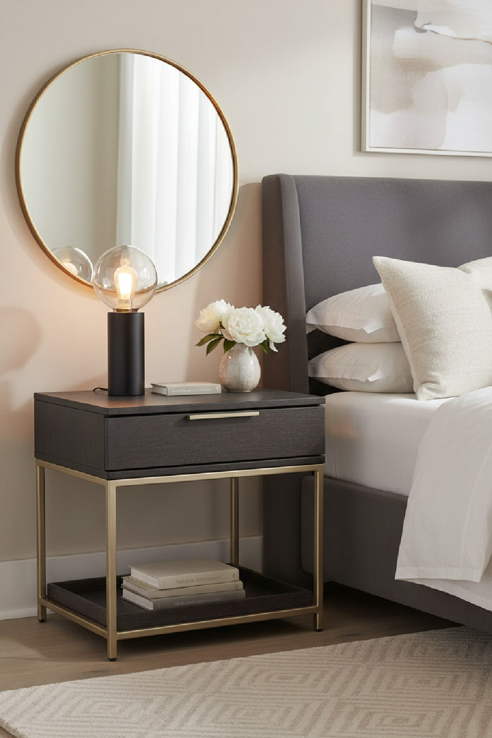Modern European furniture - 1-Drawer Oak Nightstand S - www.oroa.com | Oroa.com