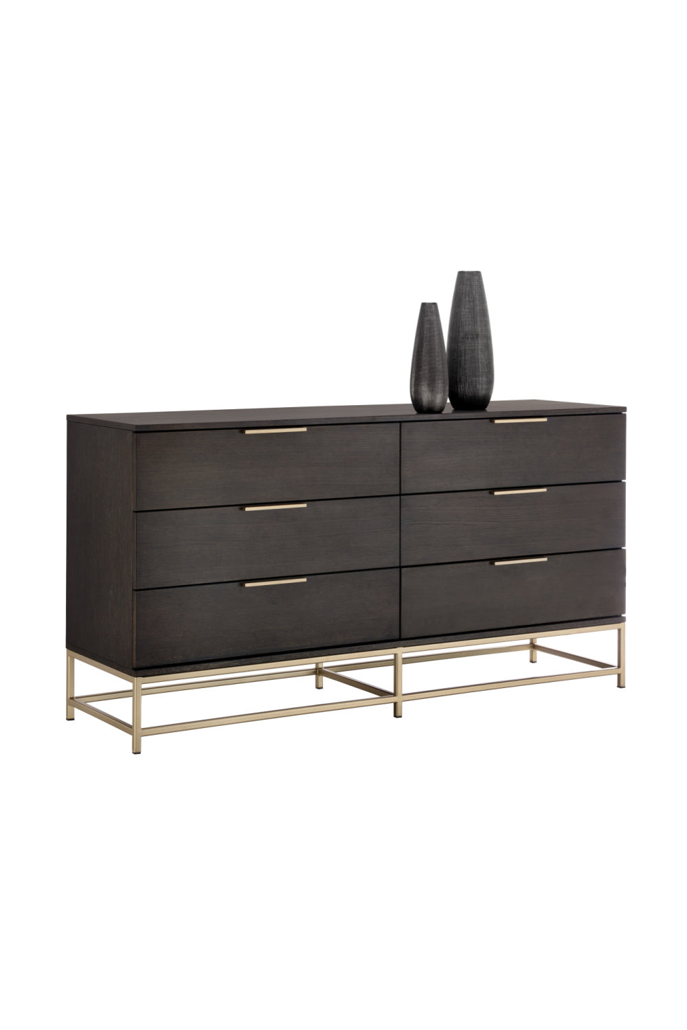 Modern European furniture - Dark Gray Oak 6-Drawer Dresser - www.oroa.com | Oroa.com