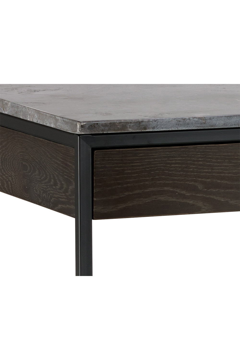 Modern European furniture - Gray Marble 2-Drawer Console Table - www.oroa.com | Oroa.com