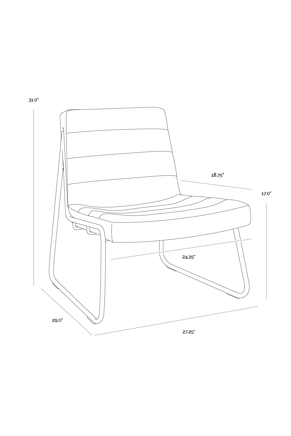 Modern European furniture - Brown Leather Lounge Chair - www.oroa.com | Oroa.com