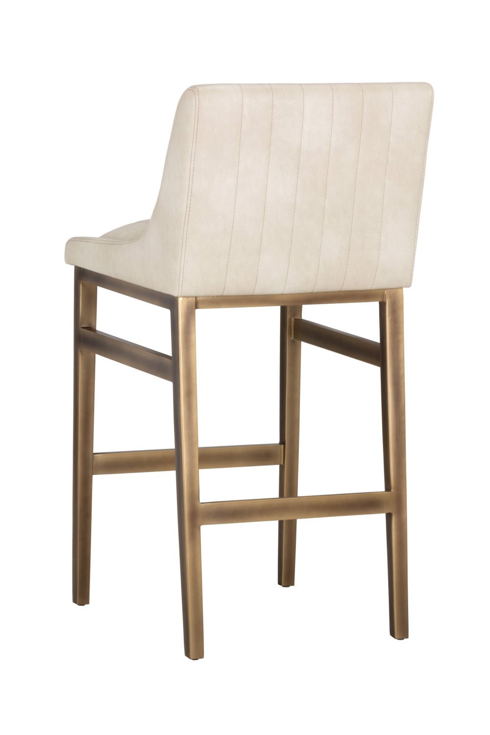 Modern European furniture - Leather-Look Vertical-Channeled Bar Stool - www.oroa.com | Oroa.com