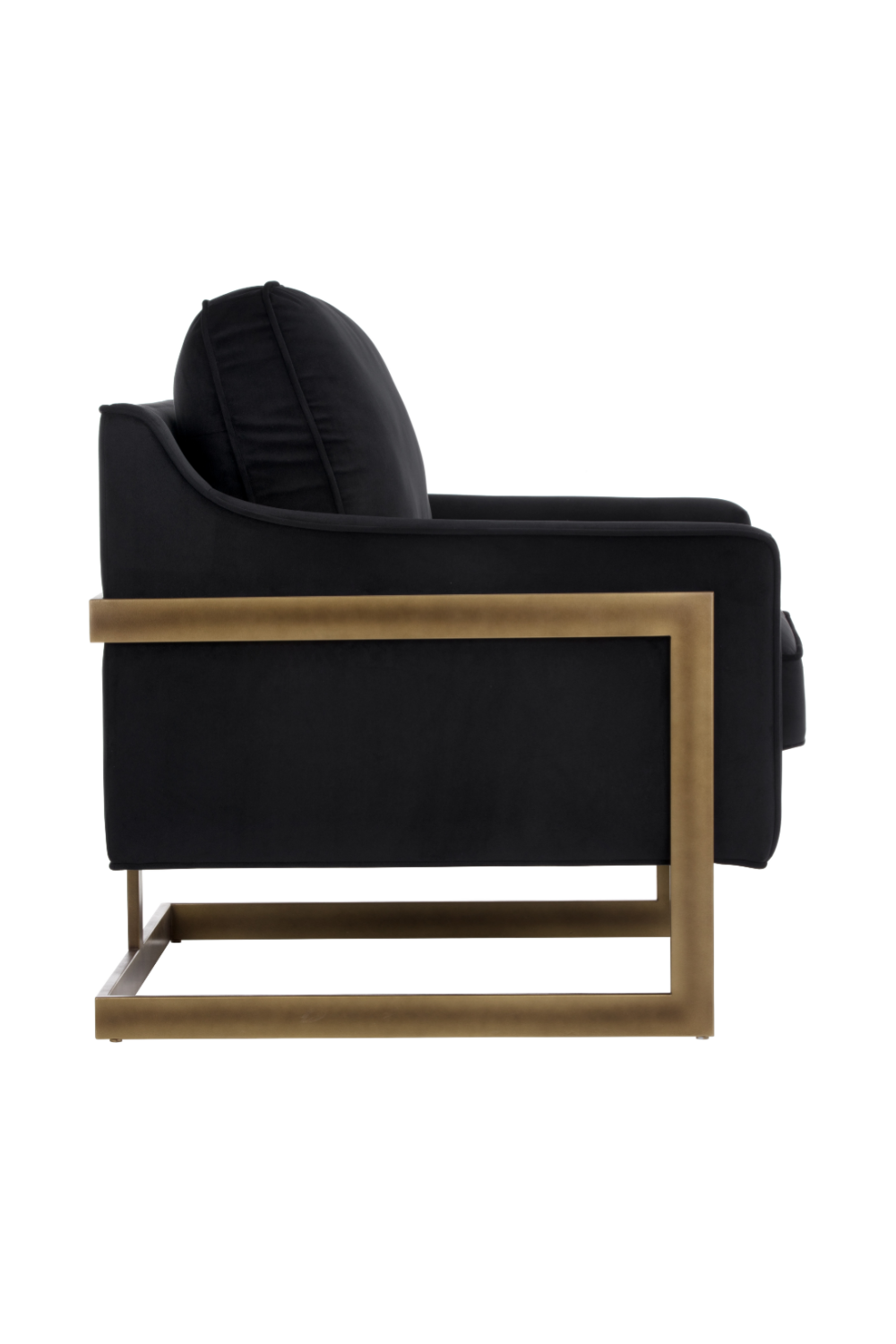 Modern European furniture - Bronze Frame Cantilevered Lounge Chair - www.oroa.com | Oroa.com