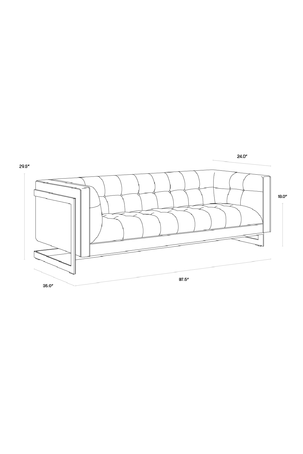 Modern European furniture - Button Tufted Sofa - www.oroa.com | Oroa.com