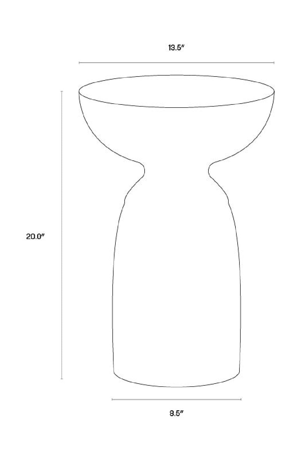 Modern European furniture - Round Marble-Look Indoor/Outdoor End Table - www.oroa.com