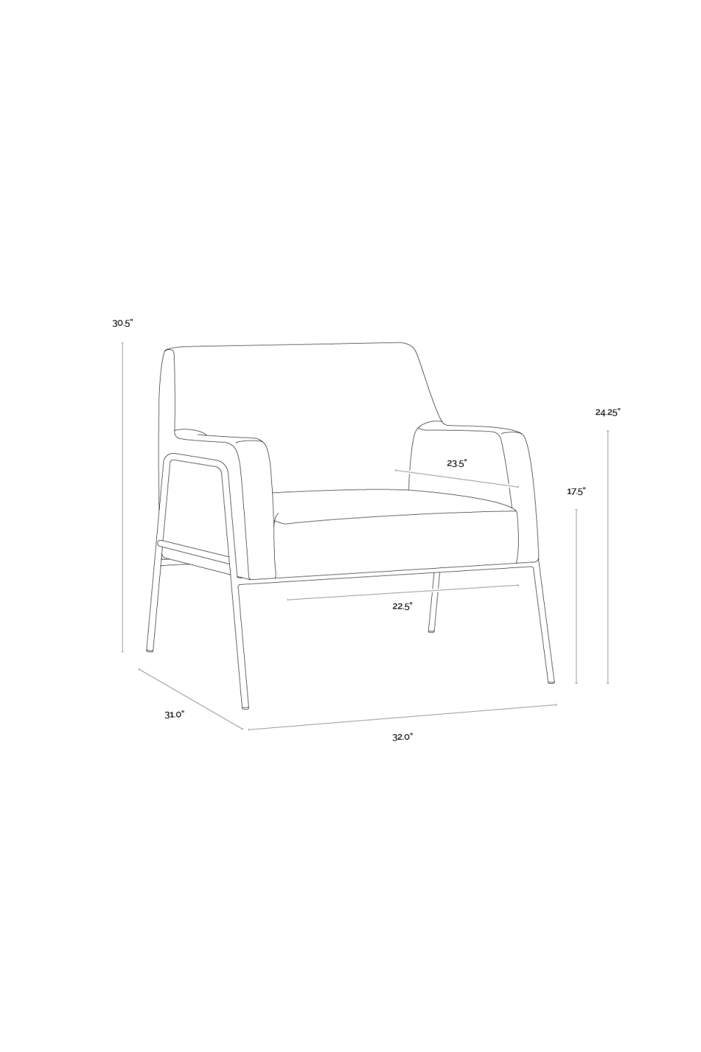 Modern European furniture - Fabric Upholstered Lounge Chair - www.oroa.com | Oroa.com
