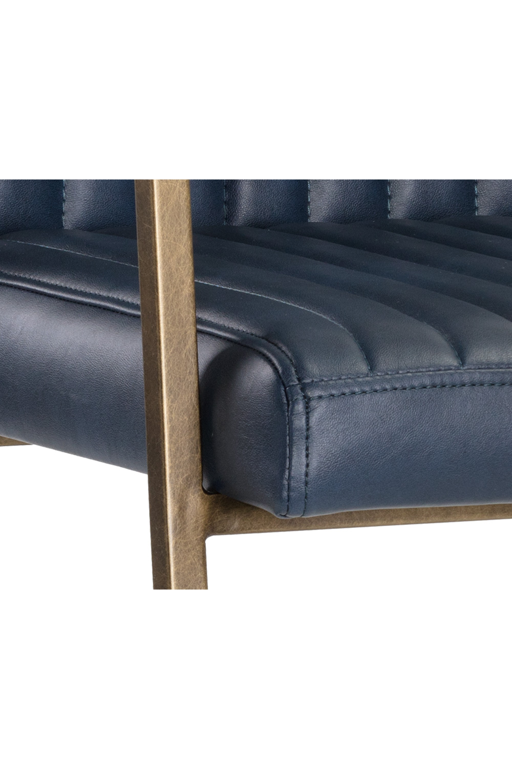 Modern European furniture - Channeled Leather Look Dining Chair - www.oroa.com