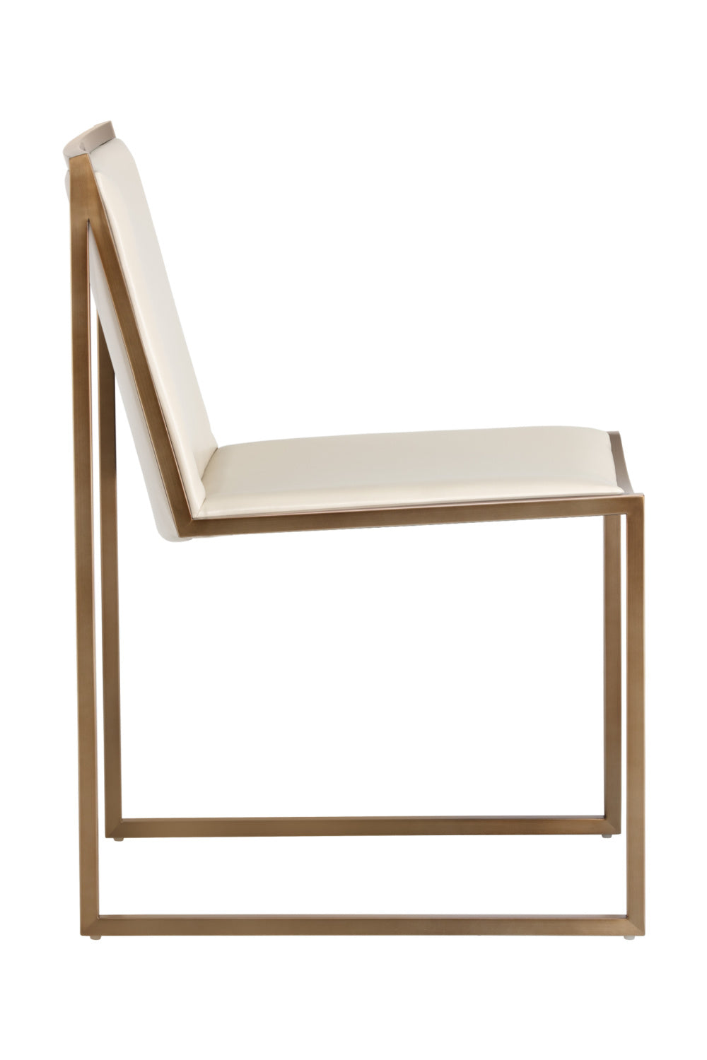 Modern European furniture - Cream Leather Look Dining Chairs (2) - www.oroa.com
