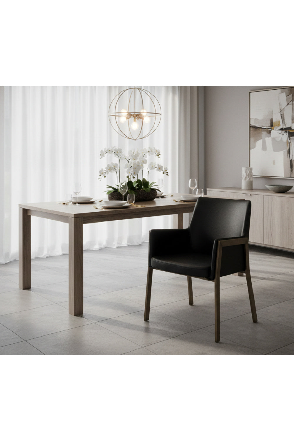 Modern European furniture - Leather Look Dining Armchair - www.oroa.com