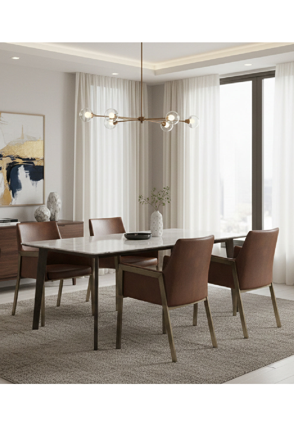 Modern European furniture - Leather Look Dining Armchair - www.oroa.com