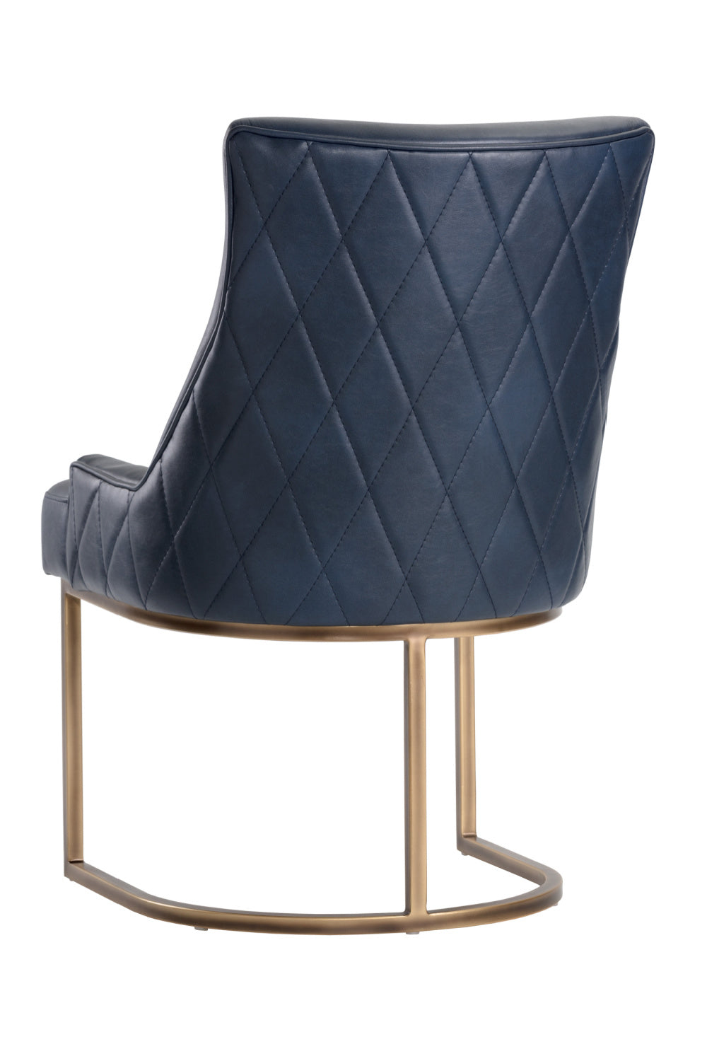 Modern European furniture - Bronze Cantilever Leather Dining Chairs (2) - www.oroa.com | Oroa.com