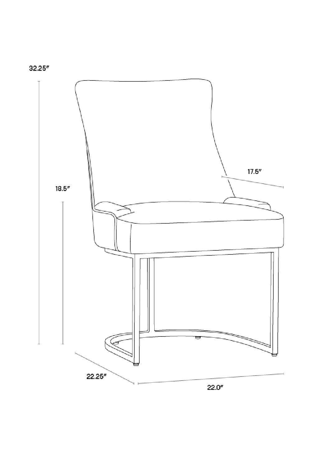 Modern European furniture - Bronze Cantilever Leather Dining Chairs (2) - www.oroa.com | Oroa.com