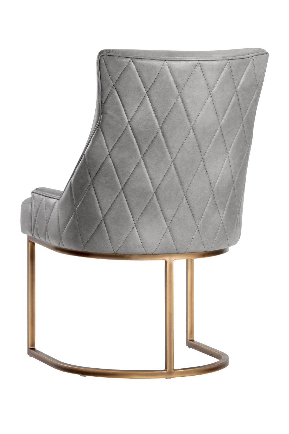 Modern European furniture - Bronze Cantilever Leather Dining Chairs (2) - www.oroa.com | Oroa.com