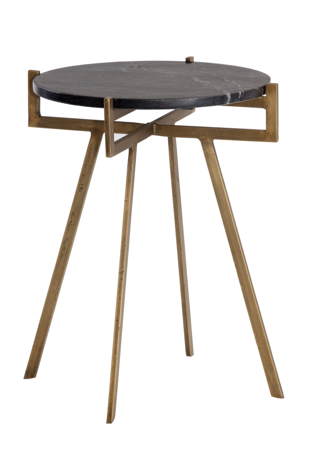 Modern European furniture - Antique Brass Marble End Table - www.oroa.com | Oroa.com