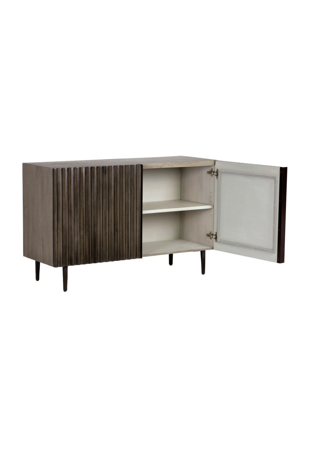 Modern European furniture - Taupe Fluted Wood Sideboard - www.oroa.com | Oroa.com