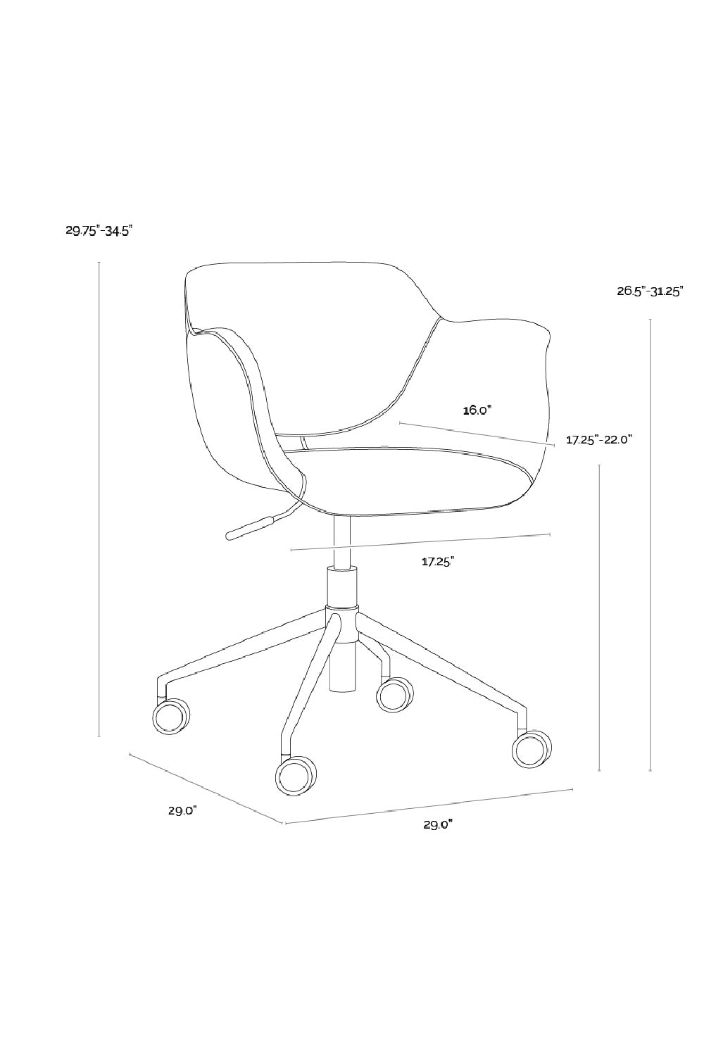Modern European furniture - Swivel Upholstered Office Chair - www.oroa.com | Oroa.com