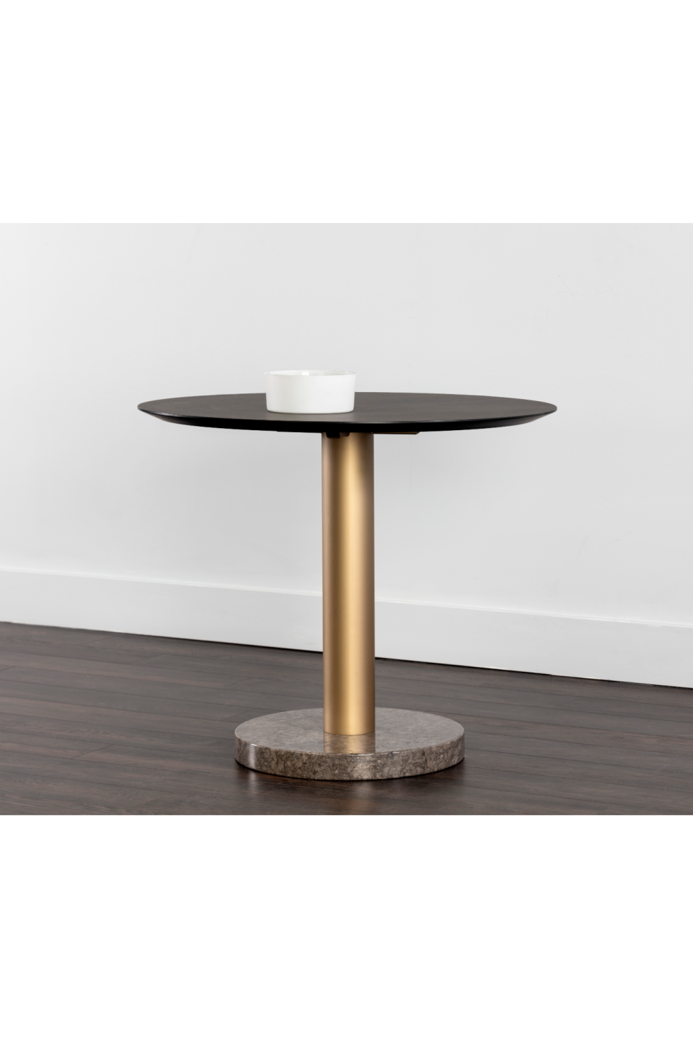Modern European furniture Round Gray Marble Bistro Table - www.oroa.com | Oroa.com