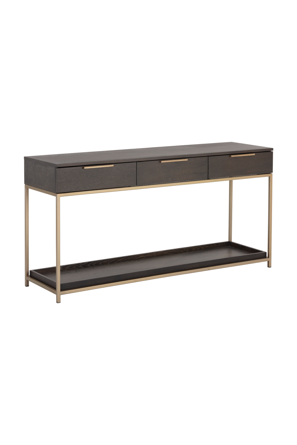 Modern European furniture - Gray Oak 3-Drawer Console Table - www.oroa.com | Oroa.com