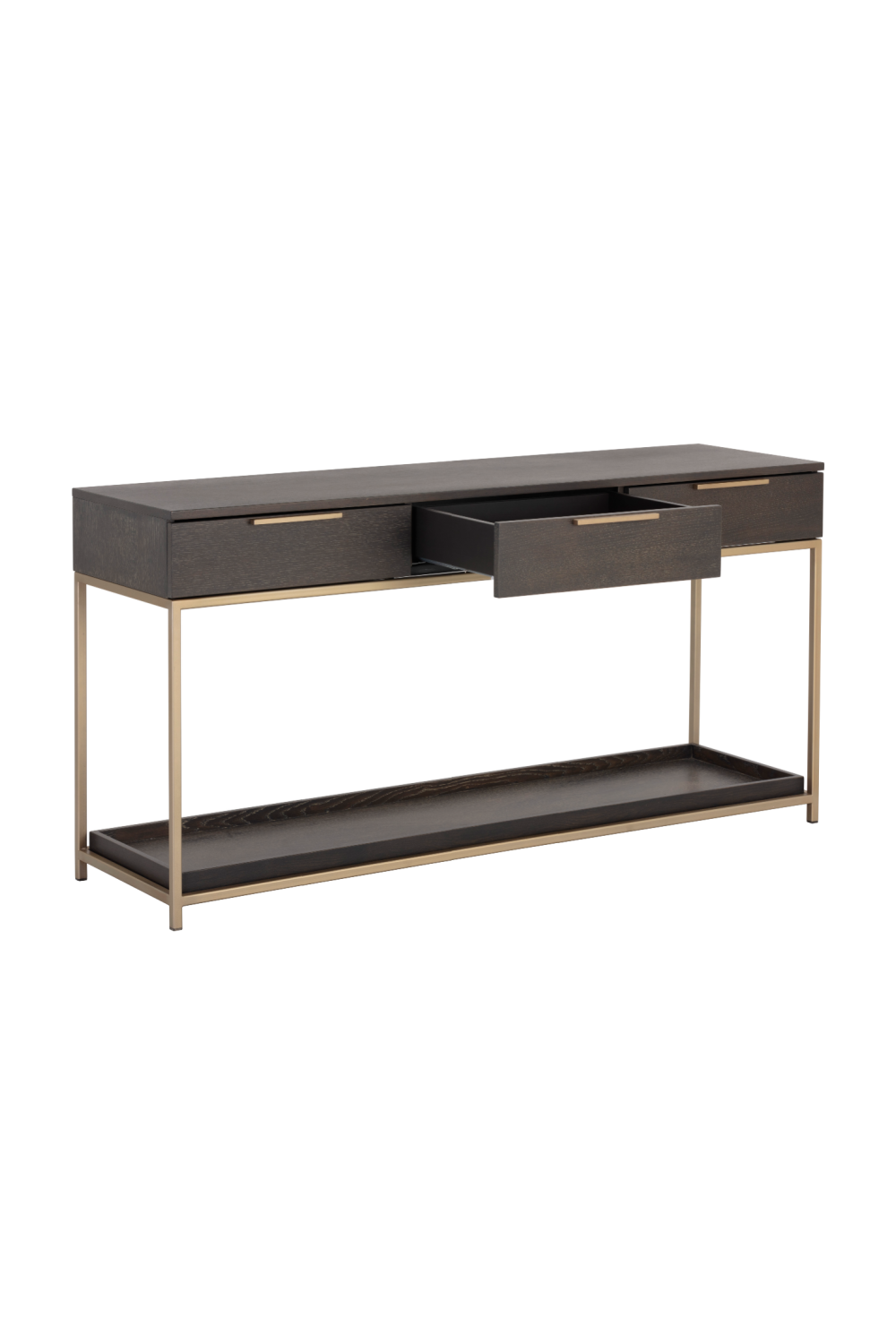 Modern European furniture - Gray Oak 3-Drawer Console Table - www.oroa.com | Oroa.com
