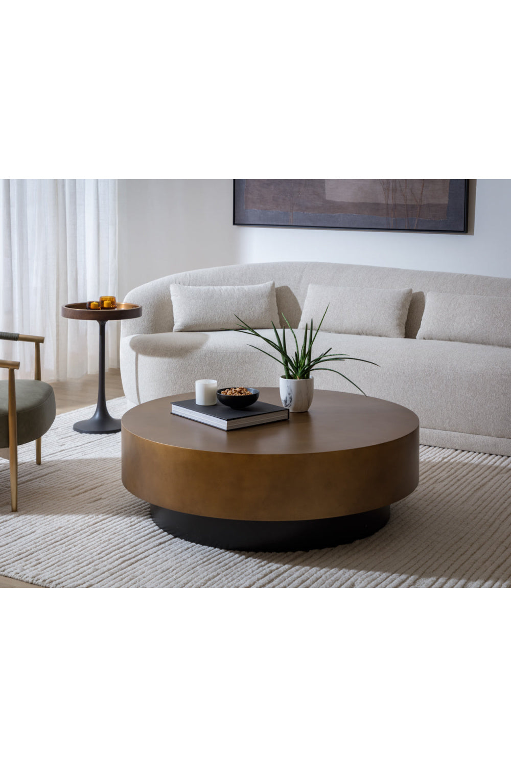 Modern European furniture - Round Metal Coffee Table - www.oroa.com | Oroa.com