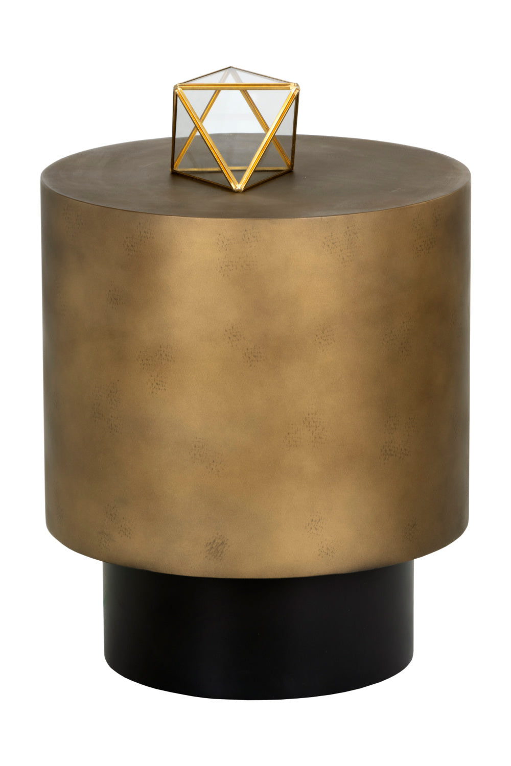 Modern European furniture - Antique Brass Round End Table - www.oroa.com | Oroa.com