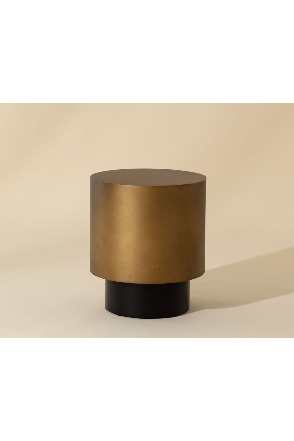 Modern European furniture - Antique Brass Round End Table - www.oroa.com | Oroa.com