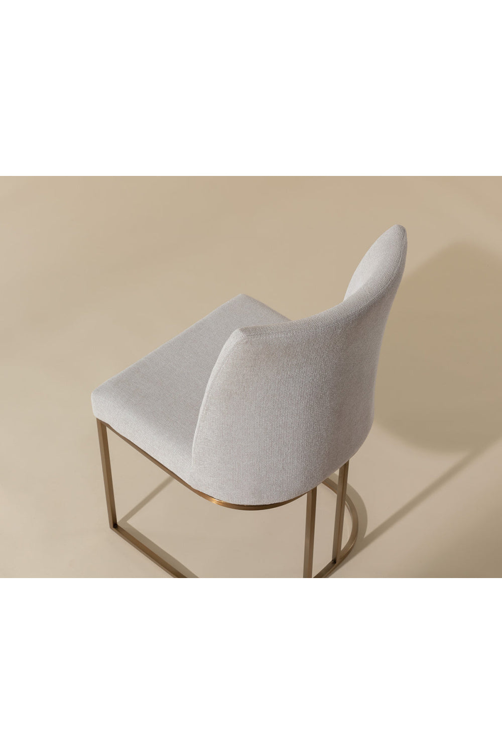 Modern European furniture - Cream Cantilevered Dining Chairs (2) - www.oroa.com | Oroa.com