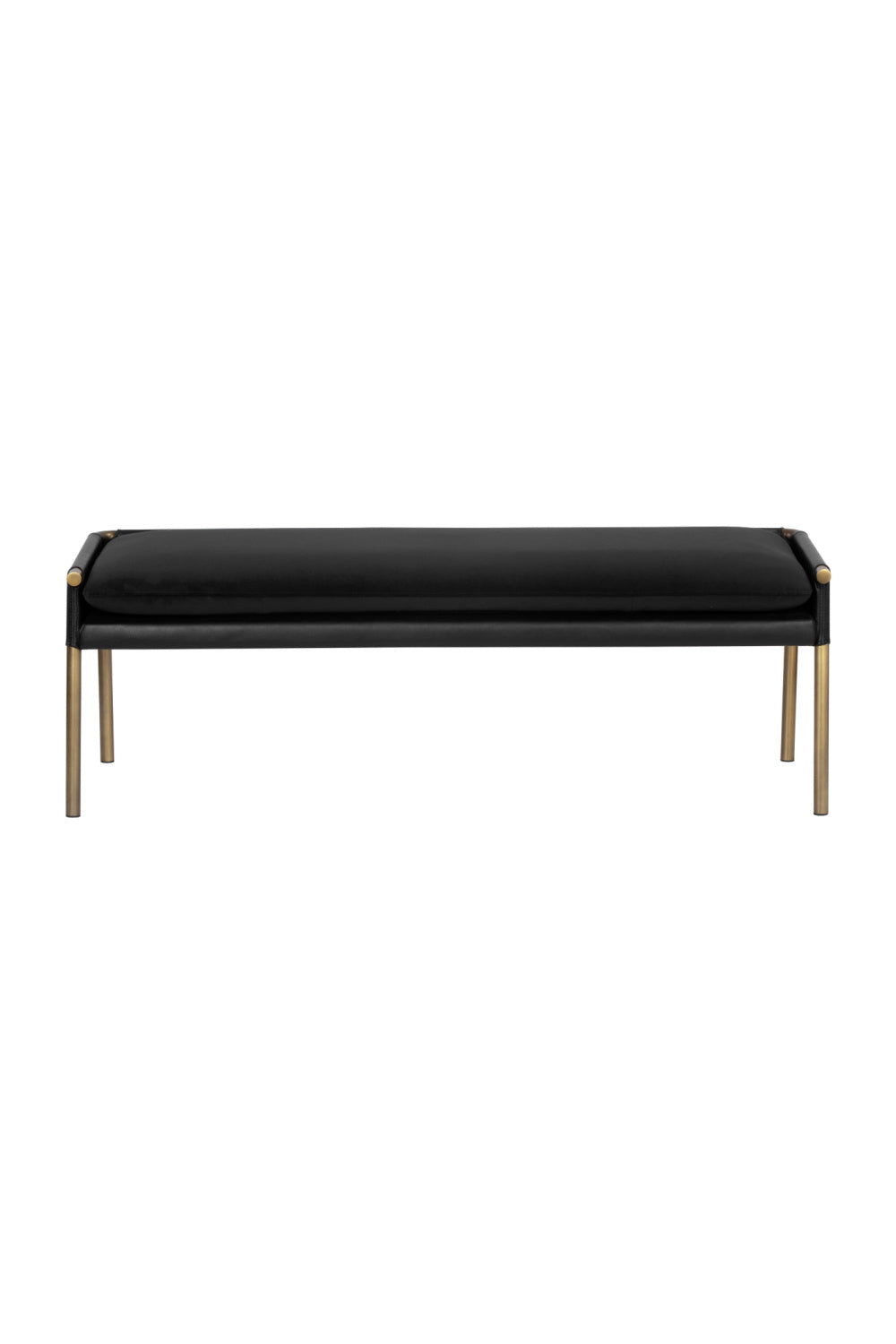 Modern European furniture - Brass Frame Modern Bench - www.oroa.com | Oroa.com