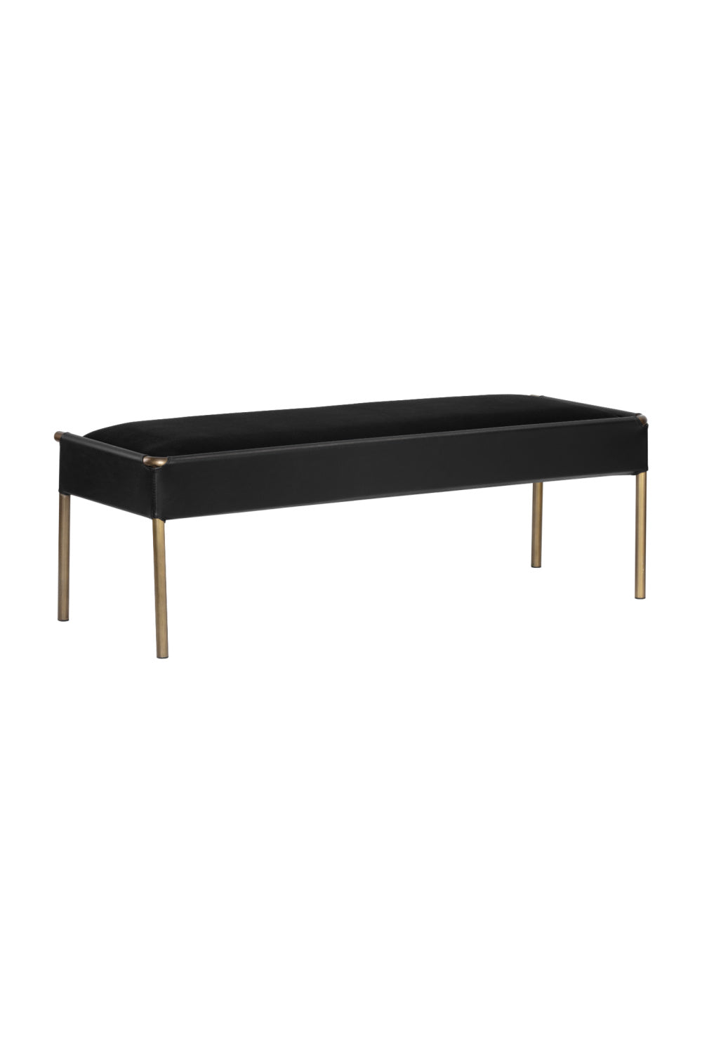 Modern European furniture - Brass Frame Modern Bench - www.oroa.com | Oroa.com