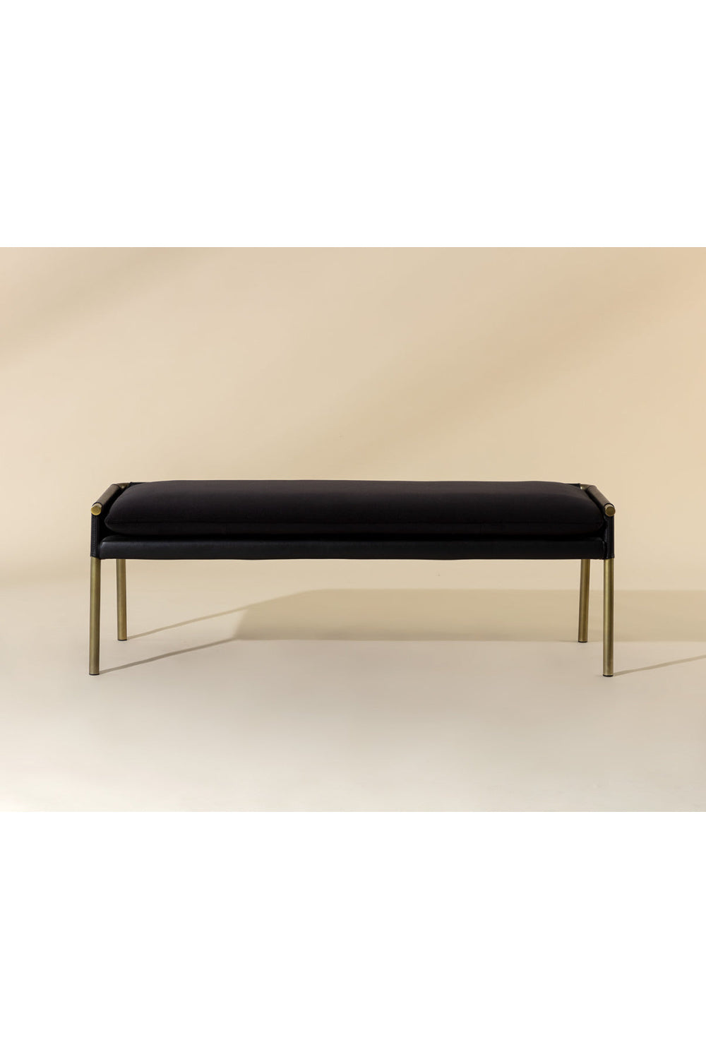 Modern European furniture - Brass Frame Modern Bench - www.oroa.com | Oroa.com