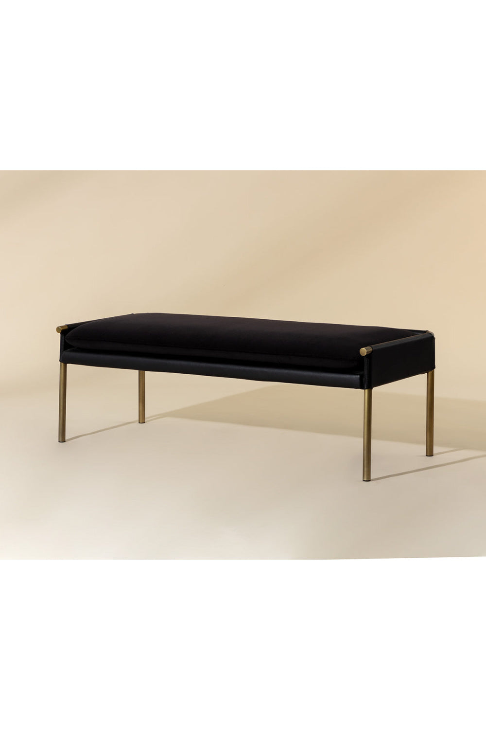 Modern European furniture - Brass Frame Modern Bench - www.oroa.com | Oroa.com