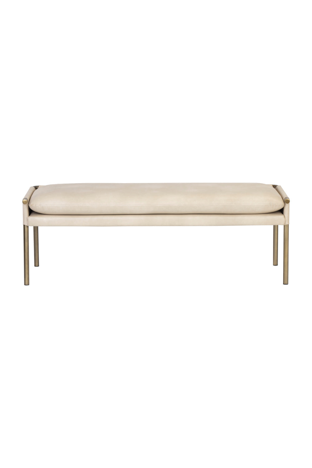 Modern European furniture - Brass Frame Modern Bench - www.oroa.com | Oroa.com