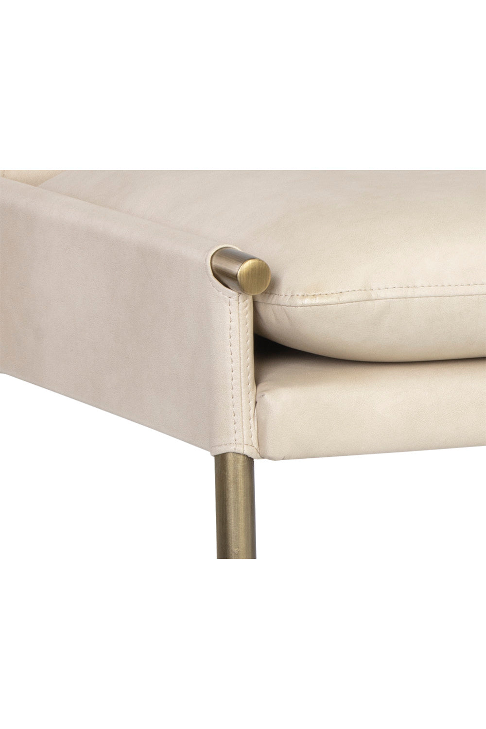Modern European furniture - Brass Frame Modern Bench - www.oroa.com | Oroa.com