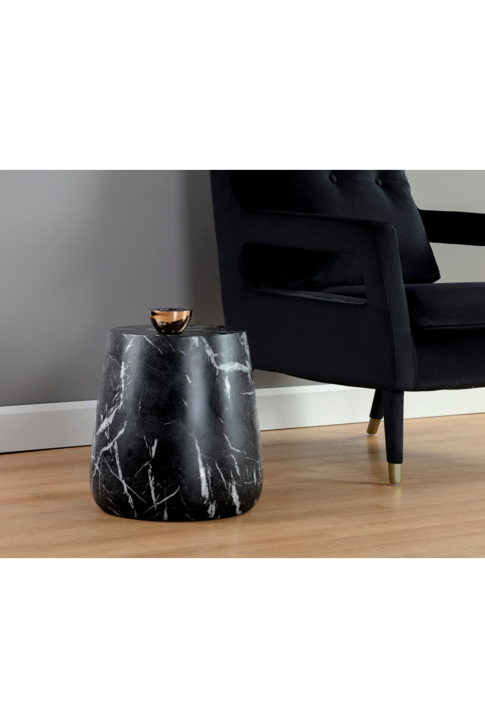 Modern European furniture - Marble Look Indoor/Outdoor Concrete End Table - www.oroa.com | Oroa.com